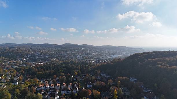 istock Bielefeld Skyline with Hills and Autumn Trees, Aerial Panorama 2237094447