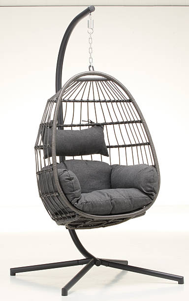 istock Hanging sofa swing, woven bird's nest, tilted sideways isolated nature background with clipping path 2237100465