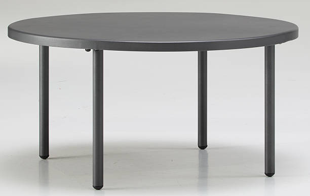 istock Round table Minimalist with four legs isolated nature background with clipping path 2237102027