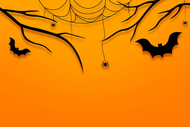 Creatively on orange background for a festive holiday theme.