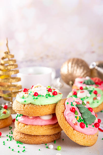 istock Festive Christmas decorated crumble cookies 2237106965