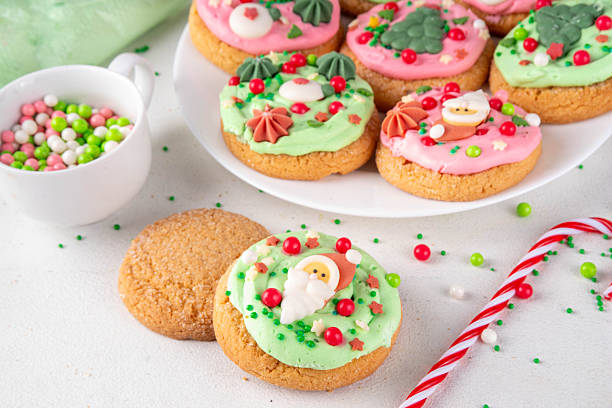 istock Festive Christmas decorated crumble cookies 2237106968