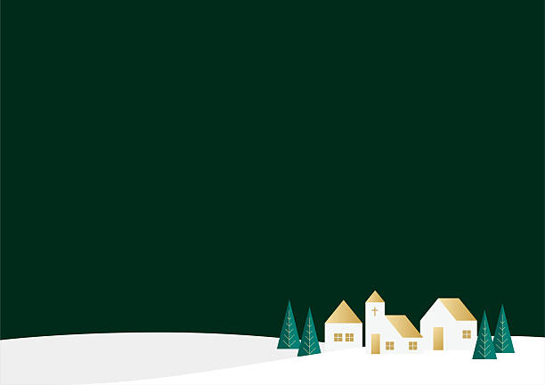 istock Village Element Icon Set with Houses, Church and Trees | Illustration Vector 2237108130