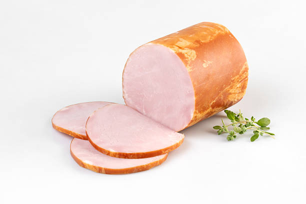 istock Fresh ham circle isolated nature background with clipping path 2237109169
