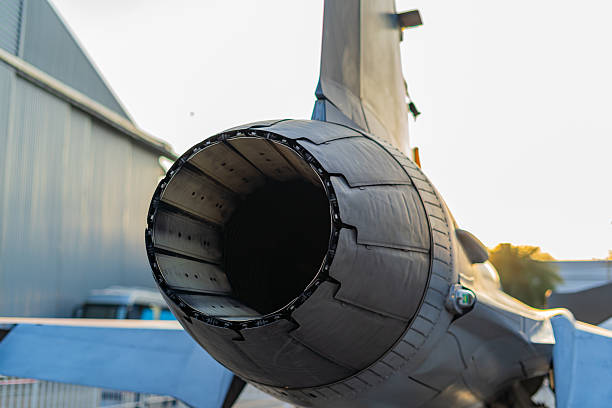 istock The tail of a fighter plane  jet engines 2237109346