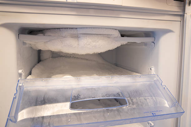 istock Frost buildup inside the freezer, with ice and condensation on surfaces. 2237113304