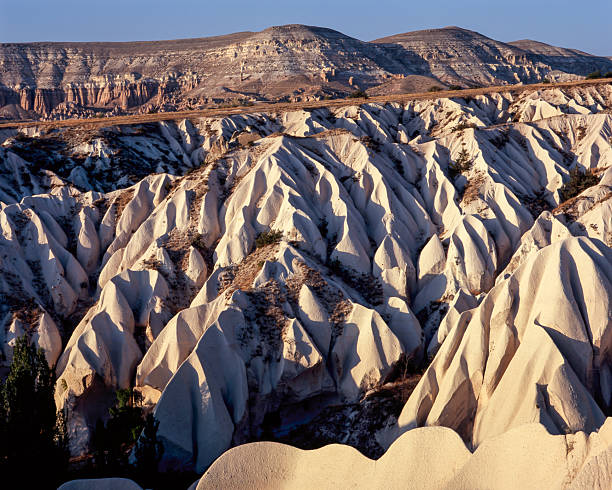 Rose Valley in Cappadocia, Turkey, is a landscape known for its unique rock formations and valleys shaped by erosion, forming an important natural and geological site.