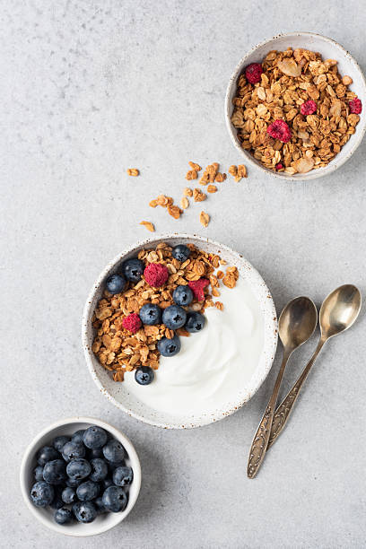 istock Greek yogurt bowl with blueberries and granola 2237129183