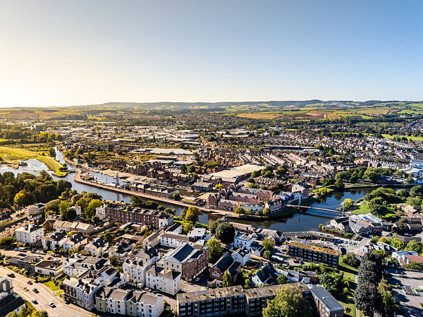 istock Aerial view over Exeter city centre towards the river 2237130559