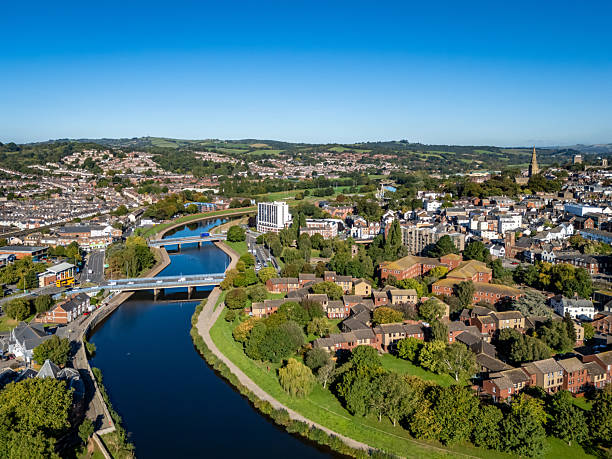 istock Two road bridges over River Exe in Exeter 2237130716