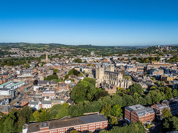 istock Aerial view over Exeter with Exeter Cathedral 2237130796