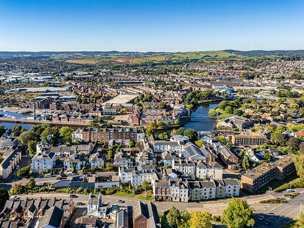 istock Aerial view over Exeter city centre towards the river 2237130797