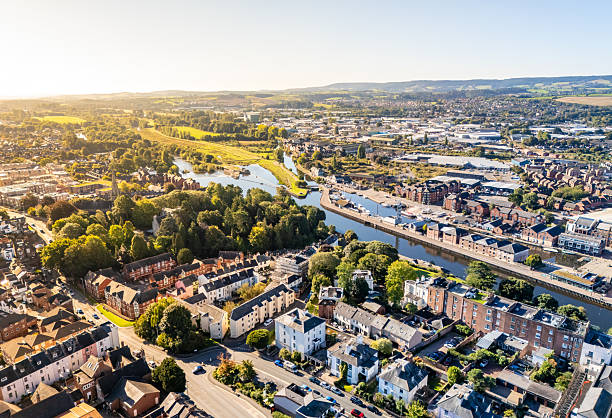 istock Aerial view over Exeter city centre towards the river 2237130840
