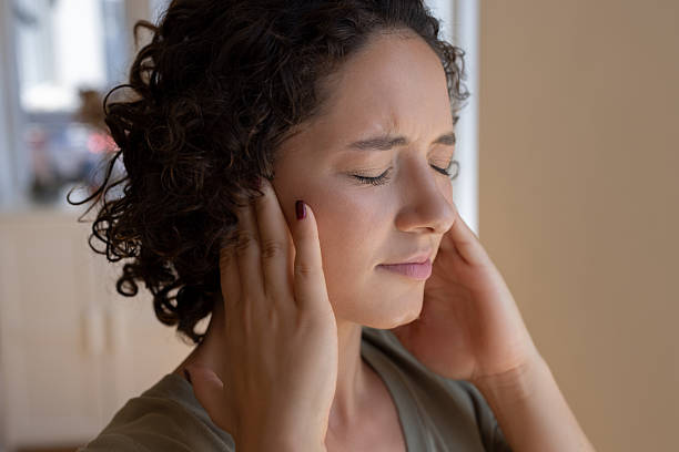 istock Sad female having ear pain 2237139688