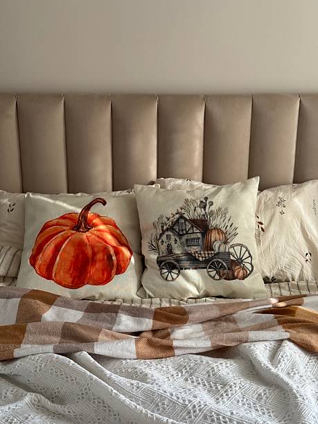 istock A Cozy and Inviting Bedroom Styled with Beautiful Autumn Decor Featuring Stylish Pillows 2237142470