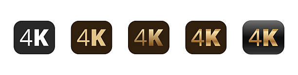 istock Set of 4k icons in various styles and colors displayed horizontally 2237143504