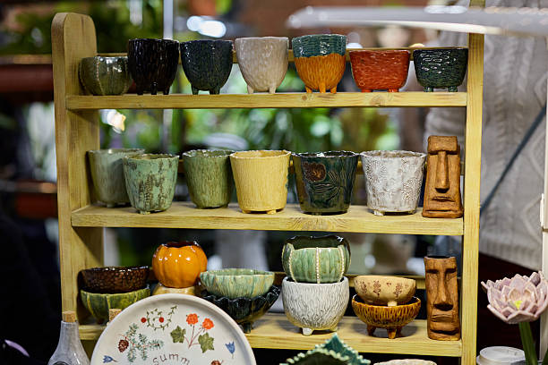 istock A Beautiful Collection of Artful Ceramic Pots Displayed Elegantly for All to Admire 2237144222
