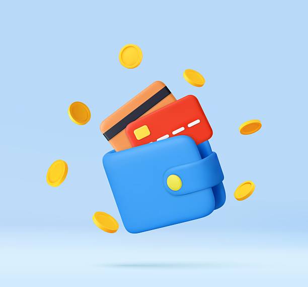 istock 3D Wallet with Credit Cards and Flying Coins 2237144905