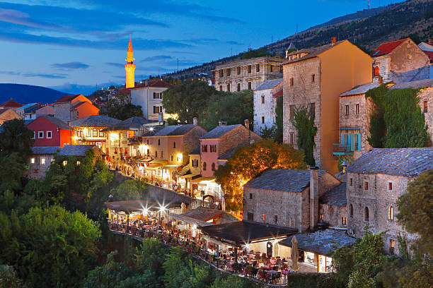 istock The town Mostar by twilight 2237155853