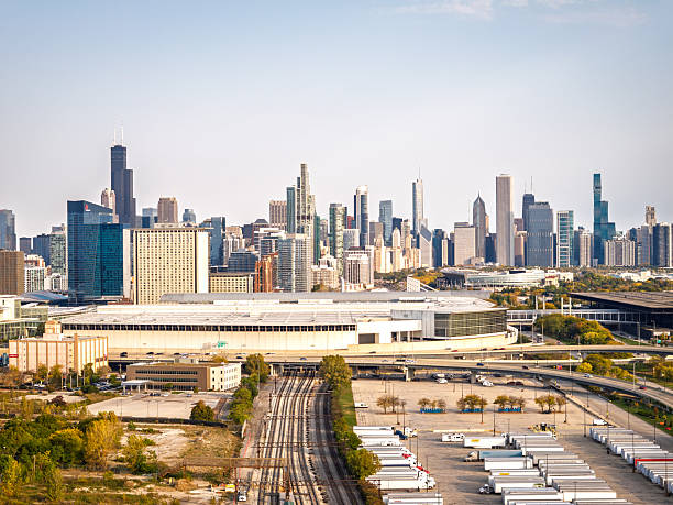 istock Chicago skyline with McCormick Place convention center 2237175979