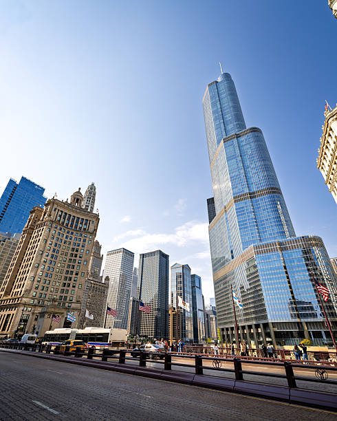 istock Downtown Chicago street and historic architecture 2237176178