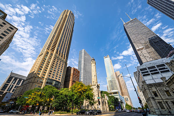 istock Historic tower and modern skyscrapers in Chicago 2237176201