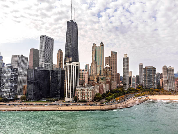 istock Chicago skyline with Lake Michigan shoreline 2237176214