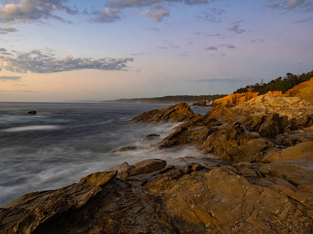 istock Long exposure rocky coastline at dawn 2237180497
