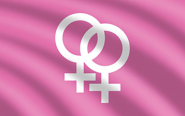 istock Female Homosexual Lesbian Rippling LGBTQ Pride Flag 2237187914