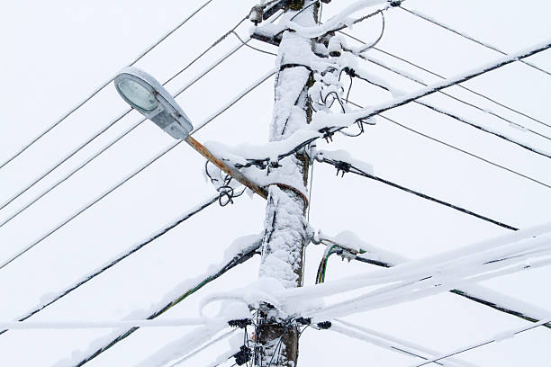 istock A pole that is covered in snow featuring a street light on top of it 2237191149