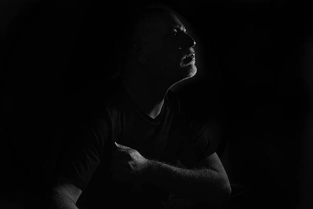 istock portraits face expression body movements modern man in black and white photo fine art silhouette expression image 2237200959