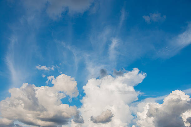 istock beautiful blue sky with clouds on bright sunny day in Chiang Mai Thailand 2237201677