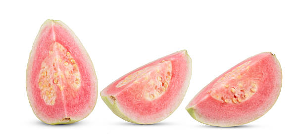 istock pink guava isolated on white background 2237212481