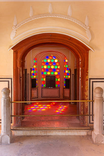 istock Warm Interior Archway Framing a Stained Glass Window 2237230436