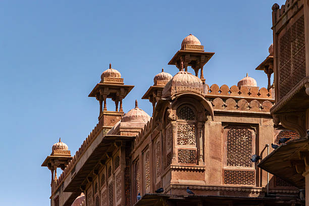 Exterior of Lalagrh palace in Biknaer, Rajasthan, India, Asia