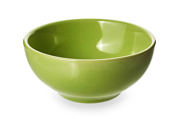 istock Glossy Light Green Ceramic Bowl, Side Angle View, Isolated on White Background with Clipping Path 2237234946