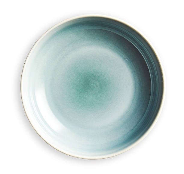 istock Top View Gradient Blue Green Ceramic Plate Isolated on White Background with Clipping Path 2237241684