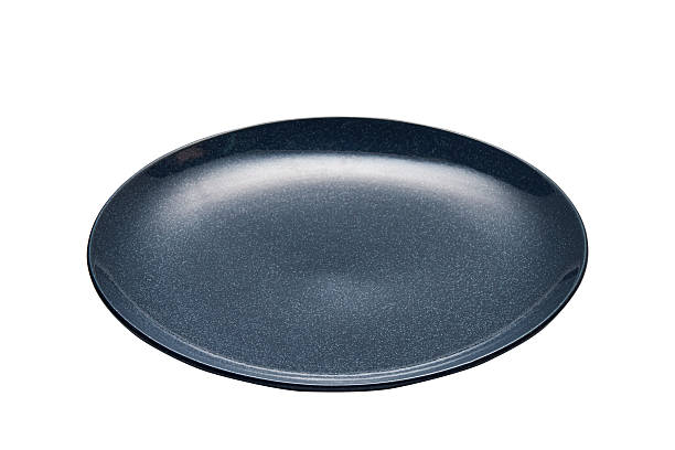 istock Dark Blue Speckled Ceramic Dinner Plate Isolated with Clipping Path 2237241823