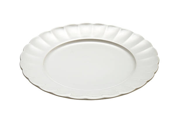 istock White Scallop Edge Ceramic Plate Isolated with Clipping Path 2237242186