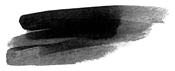 black watercolor background, artistically hand drawn. isolated on white background.