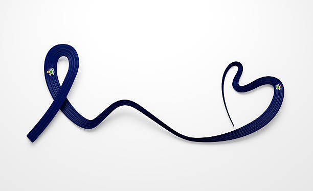 istock Stylized Maine flag ribbon with state seal, forming heart and loop. 3D illustration 2237250704