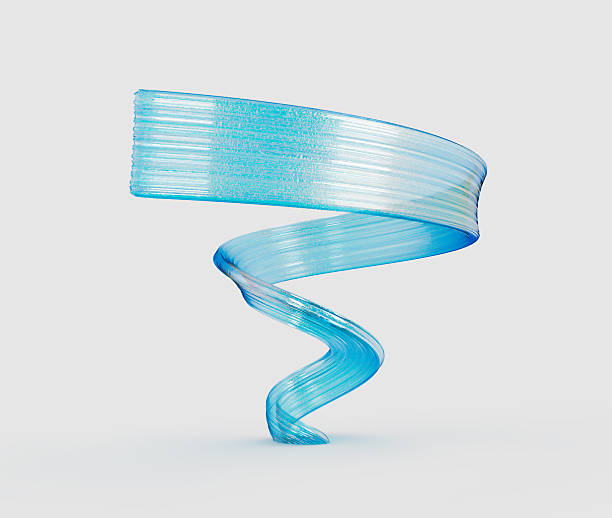 istock Abstract blue brushstroke ribbon creating a flowing, dynamic design. 3D illustration 2237250771
