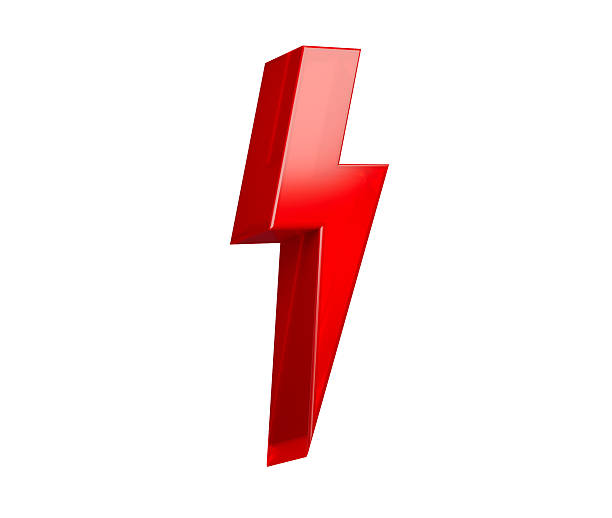 istock A vibrant red 3D lightning bolt icon with a sleek, modern and electrifying look. 3d illustration 2237251040