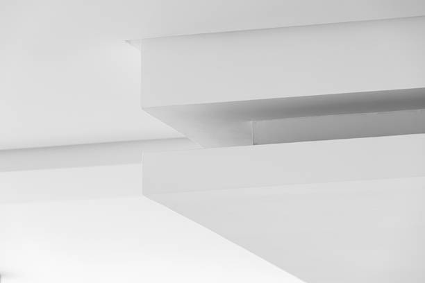 istock Abstract monochrome composition of sharp white beams and soft shadows 2237253079