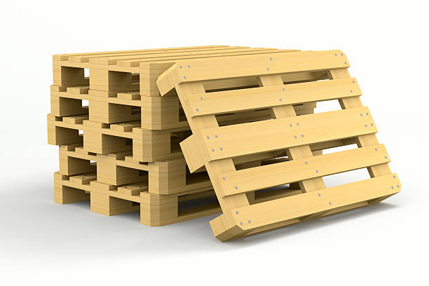 istock Wooden pallet on white background. Isolated 3D illustration 2237255830