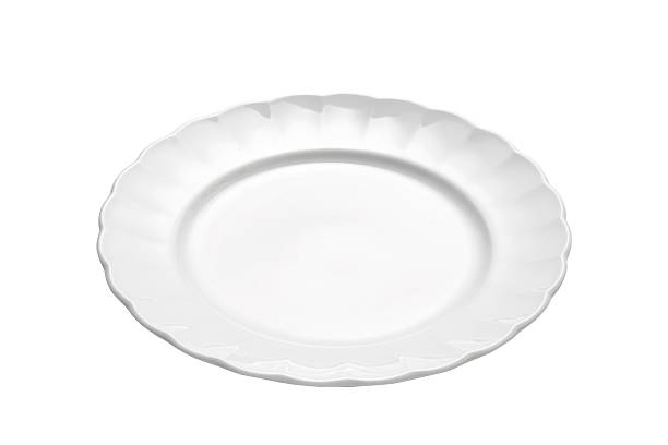 istock White Scallop Edge Ceramic Plate Isolated with Clipping Path 2237260163