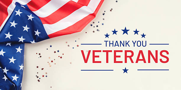 istock Beige background with American flag. 2237263010