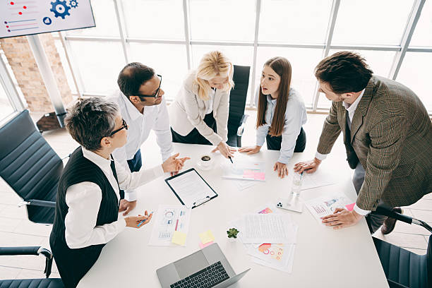 istock Collaborative business team meeting at a modern office workspace showcasing teamwork, planning, and corporate professionalism 2237271036