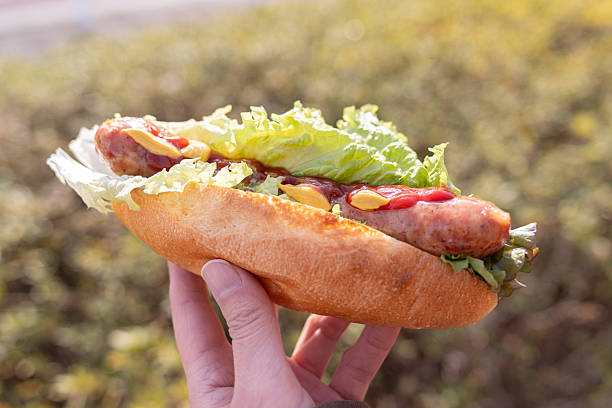 istock A person holding a delicious hot dog 2237271349