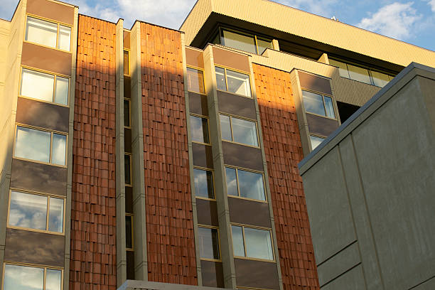 istock Exterior of a modern building with facade and windows. Architectural design 2237277154